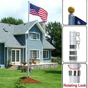 Alum Telescoping Flag Pole